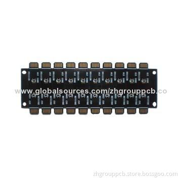 2-layer PCB with FR4 Material, 2.4mm Thickness, Black Soldermask and Immersion Gold Finish